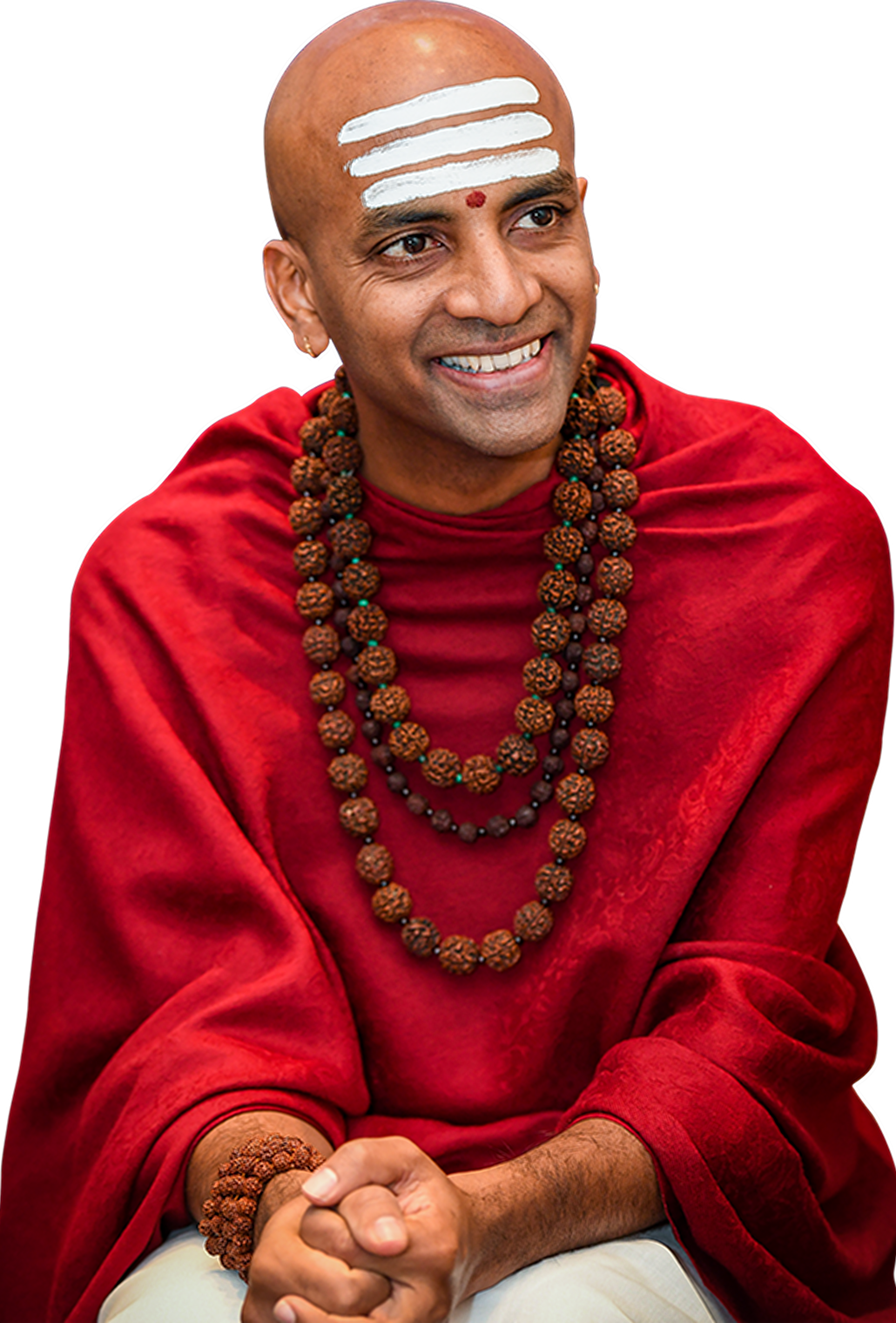 Picture of Dandapani in red robes