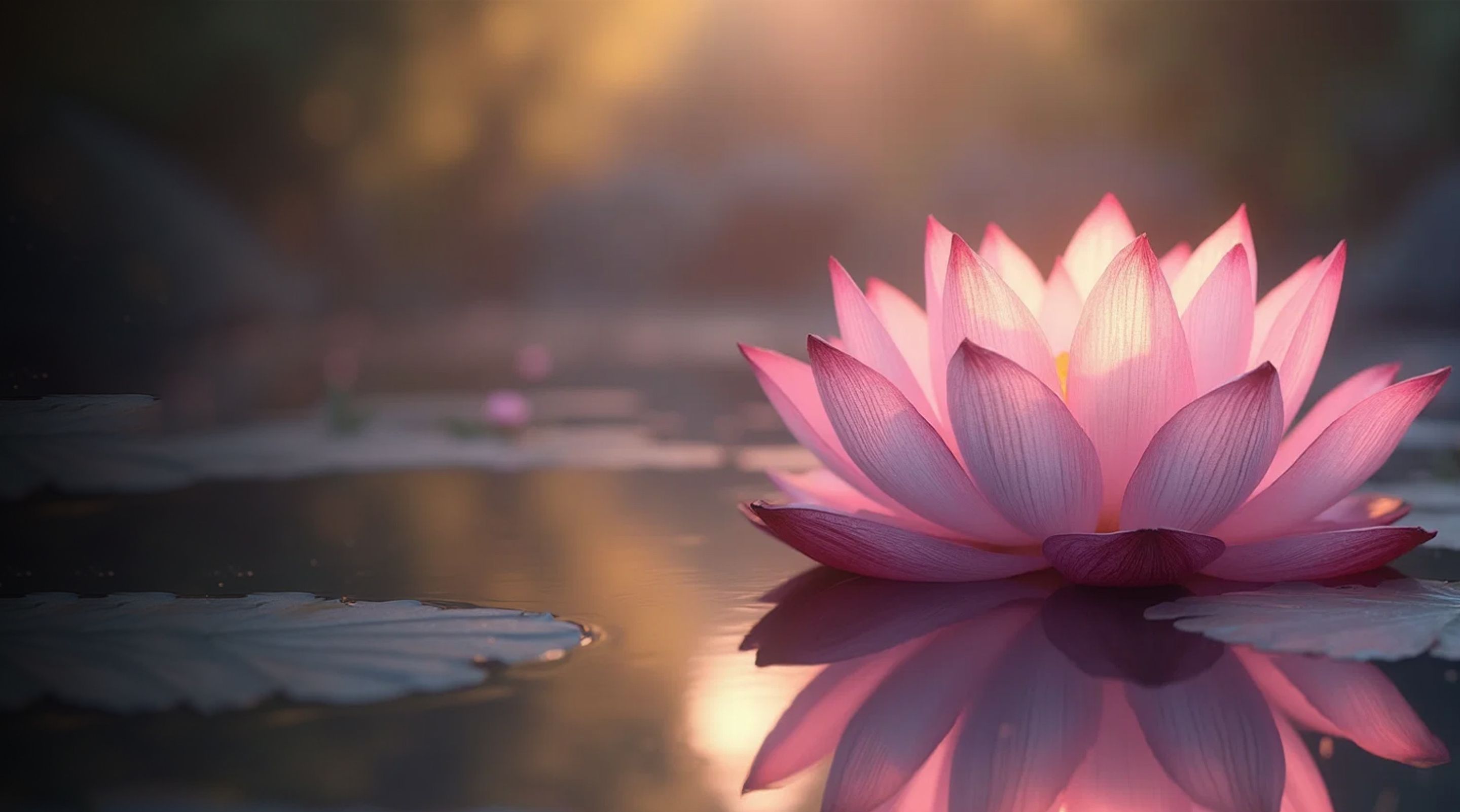 Lotus flower in the water